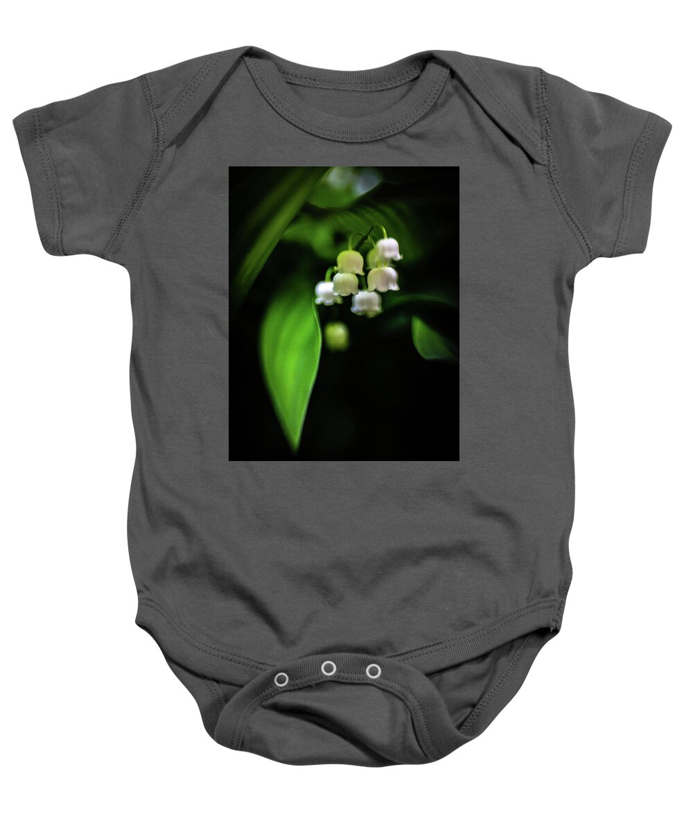 Lily Of The Valley Baby Onesie featuring the photograph Shade Blossoms by Pamela Taylor