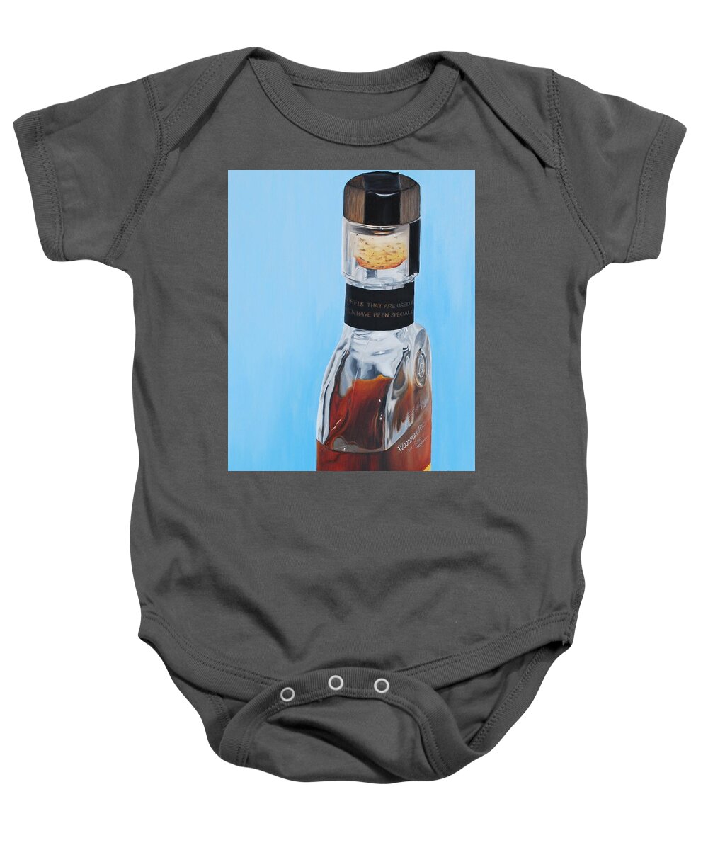 Bourbon Baby Onesie featuring the painting Woodford Reserve by Emily Page