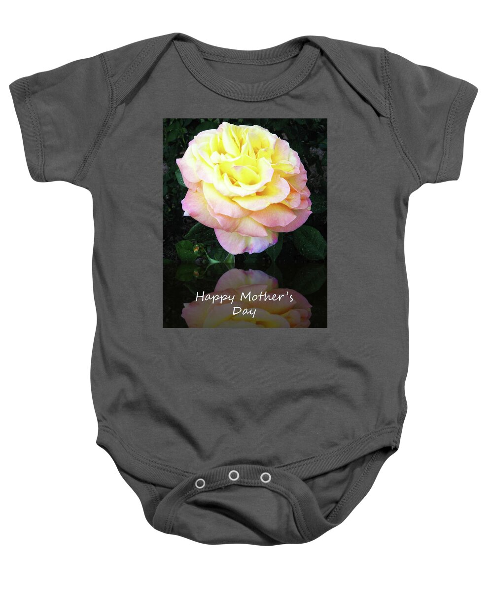 Photograph Baby Onesie featuring the photograph Yellow and Pink Mother's Day by Cynthia Westbrook