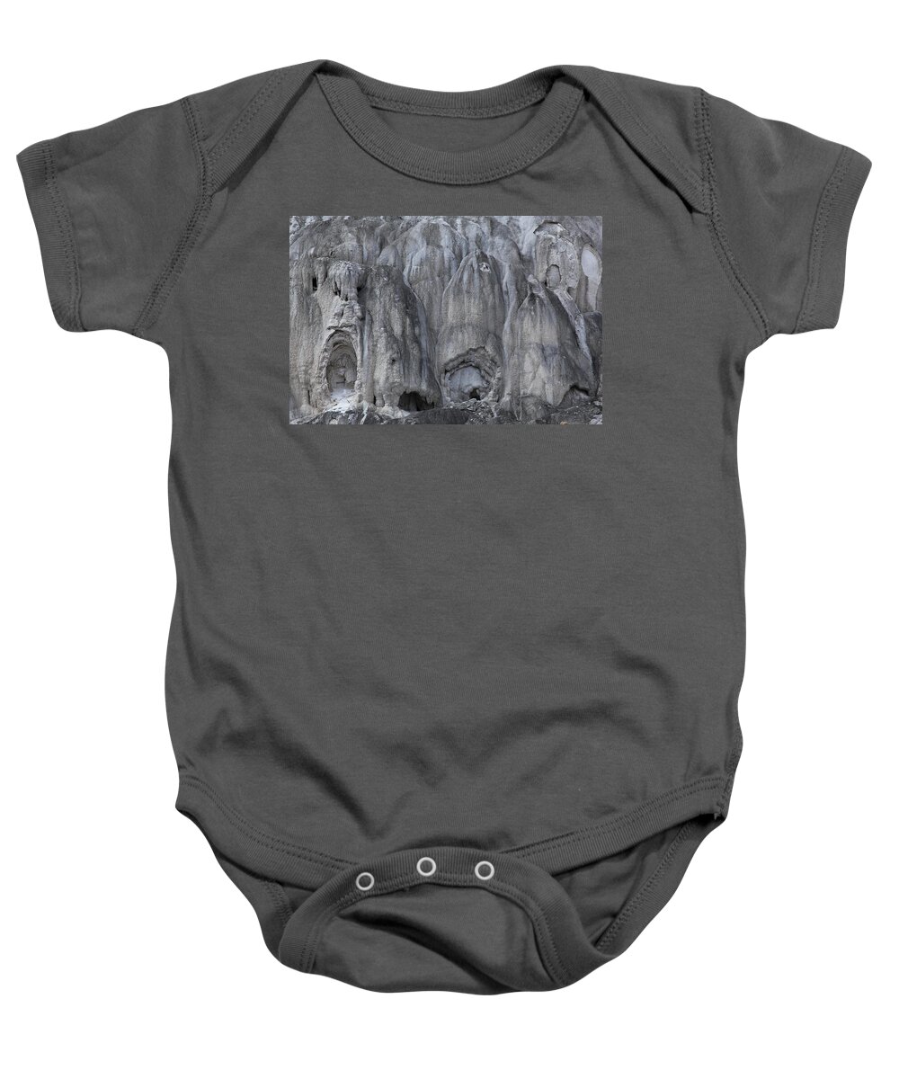 Texture Baby Onesie featuring the photograph Yellowstone 3683 by Michael Fryd