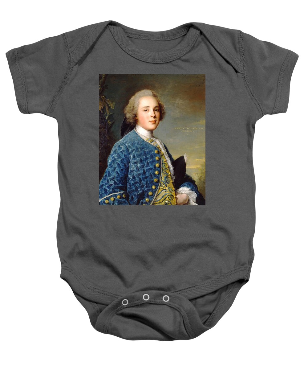 Jean-marc Nattier Baby Onesie featuring the painting Young Boy Percy Wyndham by MotionAge Designs