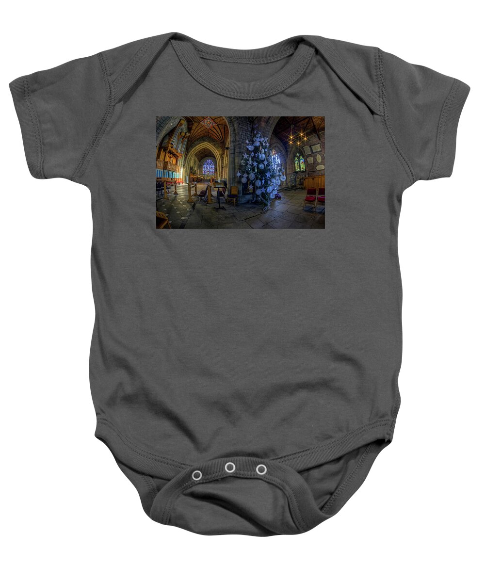 Church Baby Onesie featuring the photograph Christmas Cathedral #1 by Ian Mitchell