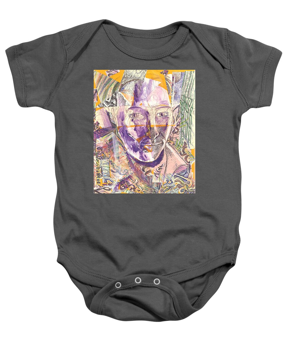 Watercolor Baby Onesie featuring the painting Cut Portrait #1 by Jeremy Robinson