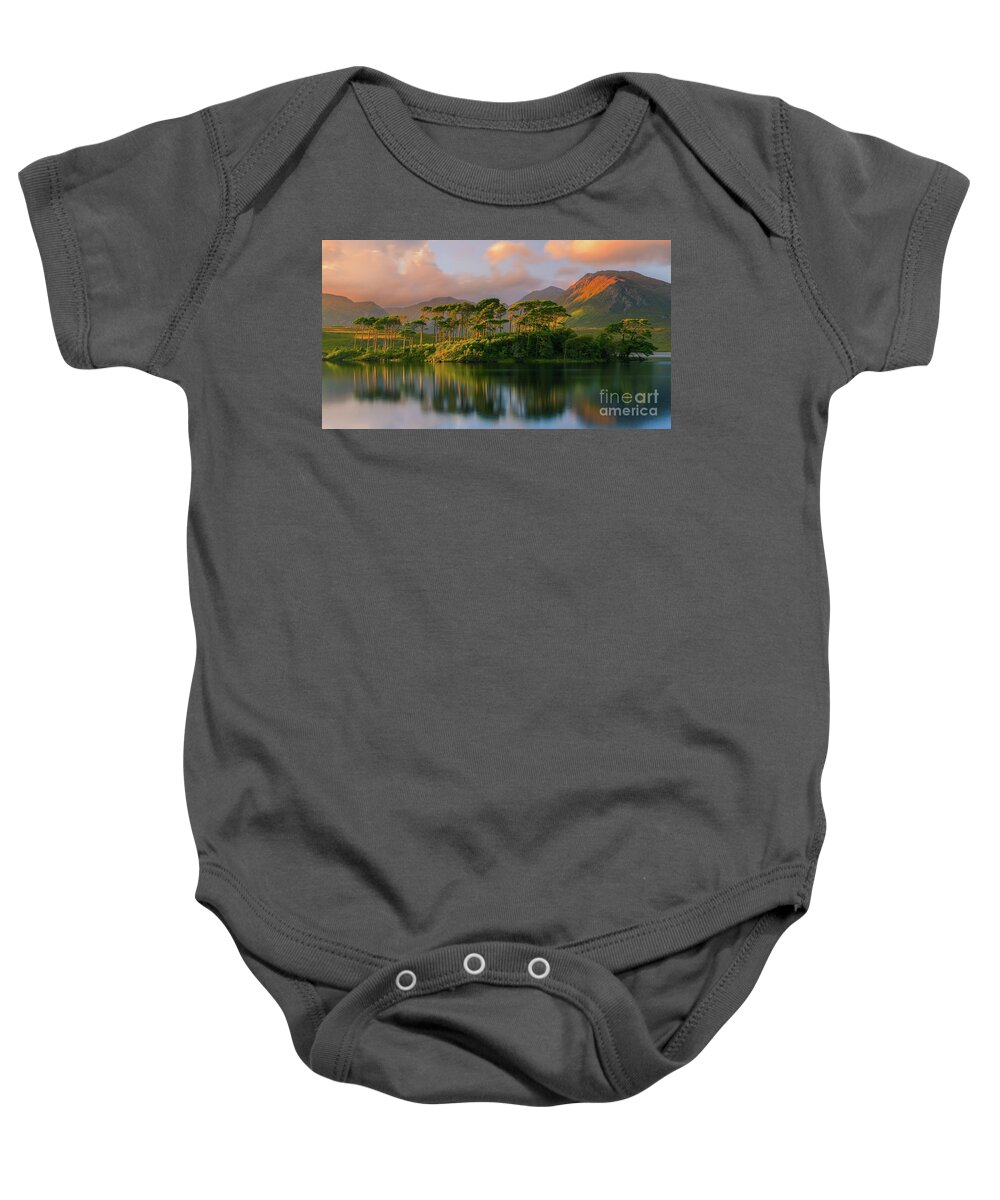 Color Image Baby Onesie featuring the photograph Derryclare Lough - Ireland #1 by Henk Meijer Photography