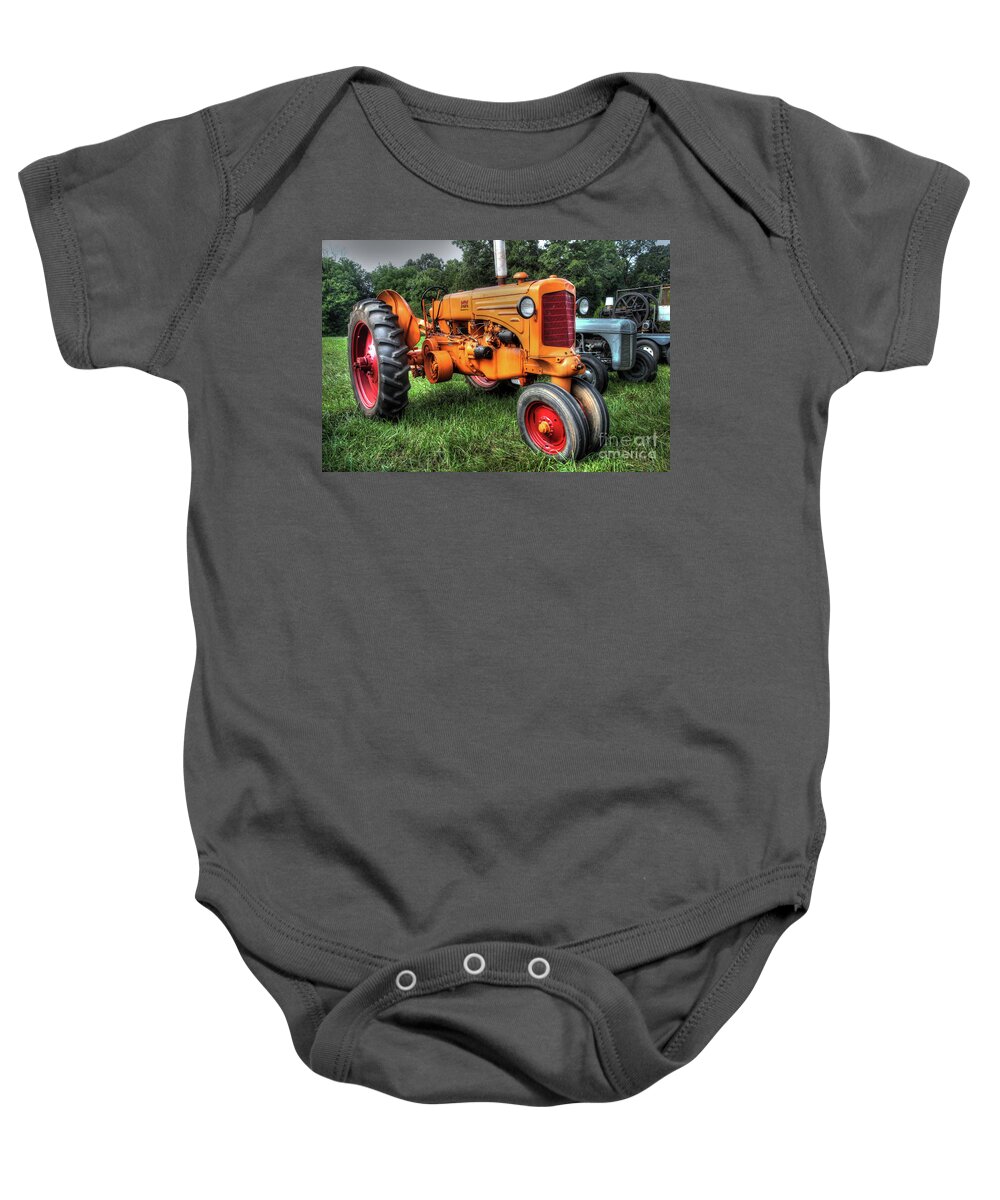 Tractor Baby Onesie featuring the photograph Minneapolis-Moline #1 by Mike Eingle