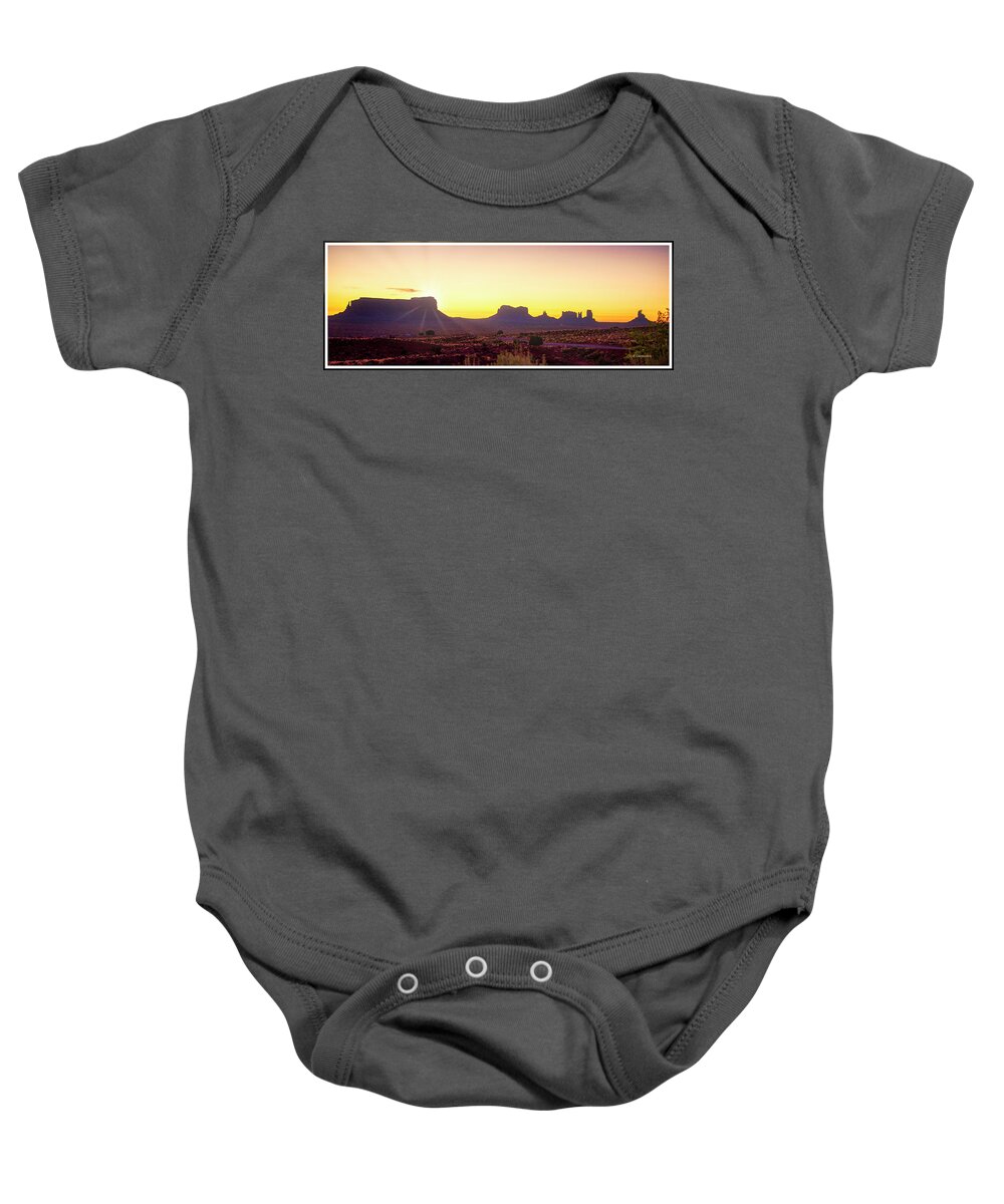 Four Corners Region Baby Onesie featuring the photograph Monument Valley Sunrise, Utah #1 by A Macarthur Gurmankin
