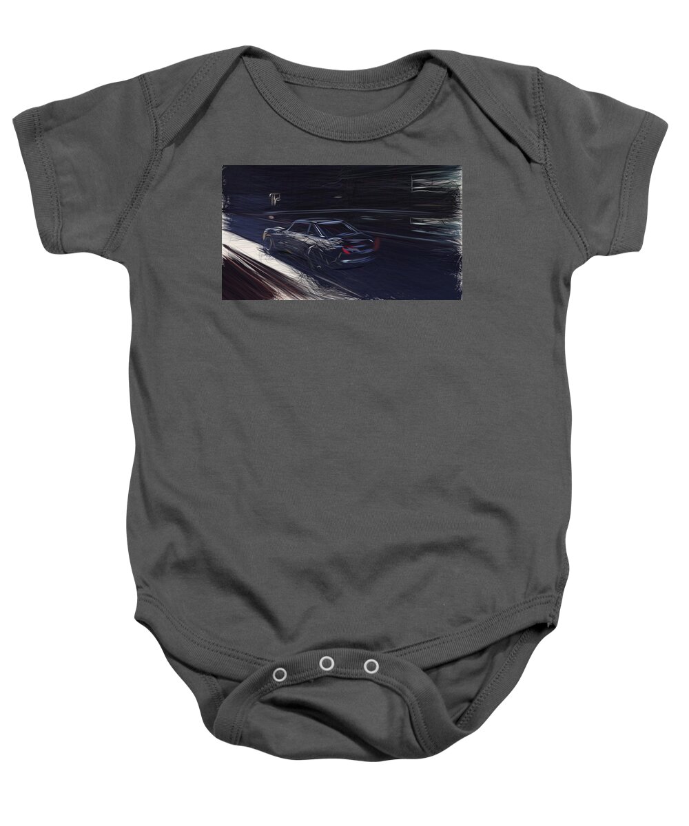 Peugeot Baby Onesie featuring the digital art Peugeot e Legend Drawing #2 by CarsToon Concept