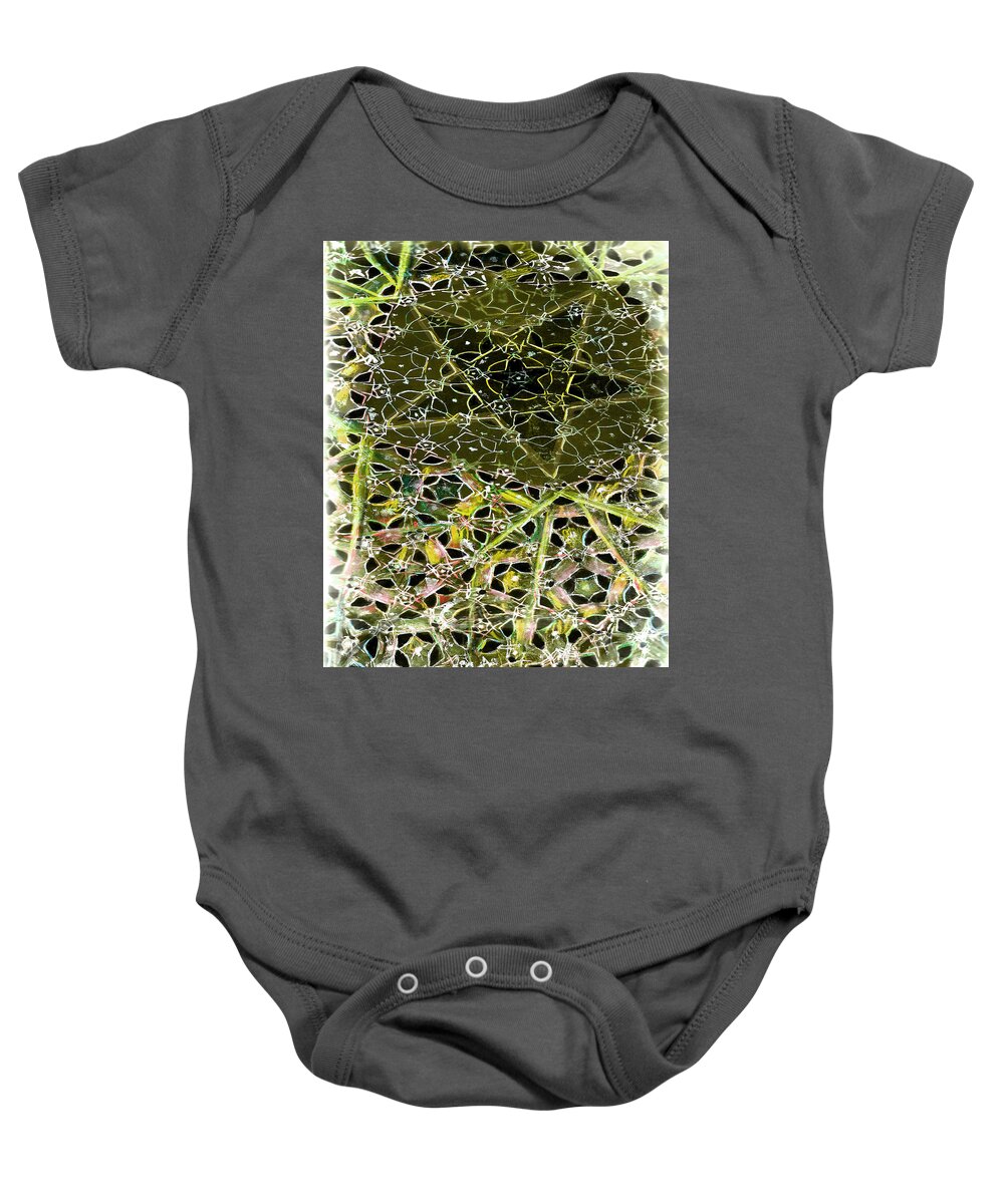 Regular Aperiodic Tessellation Baby Onesie featuring the painting Tela #1 by Jeremy Robinson