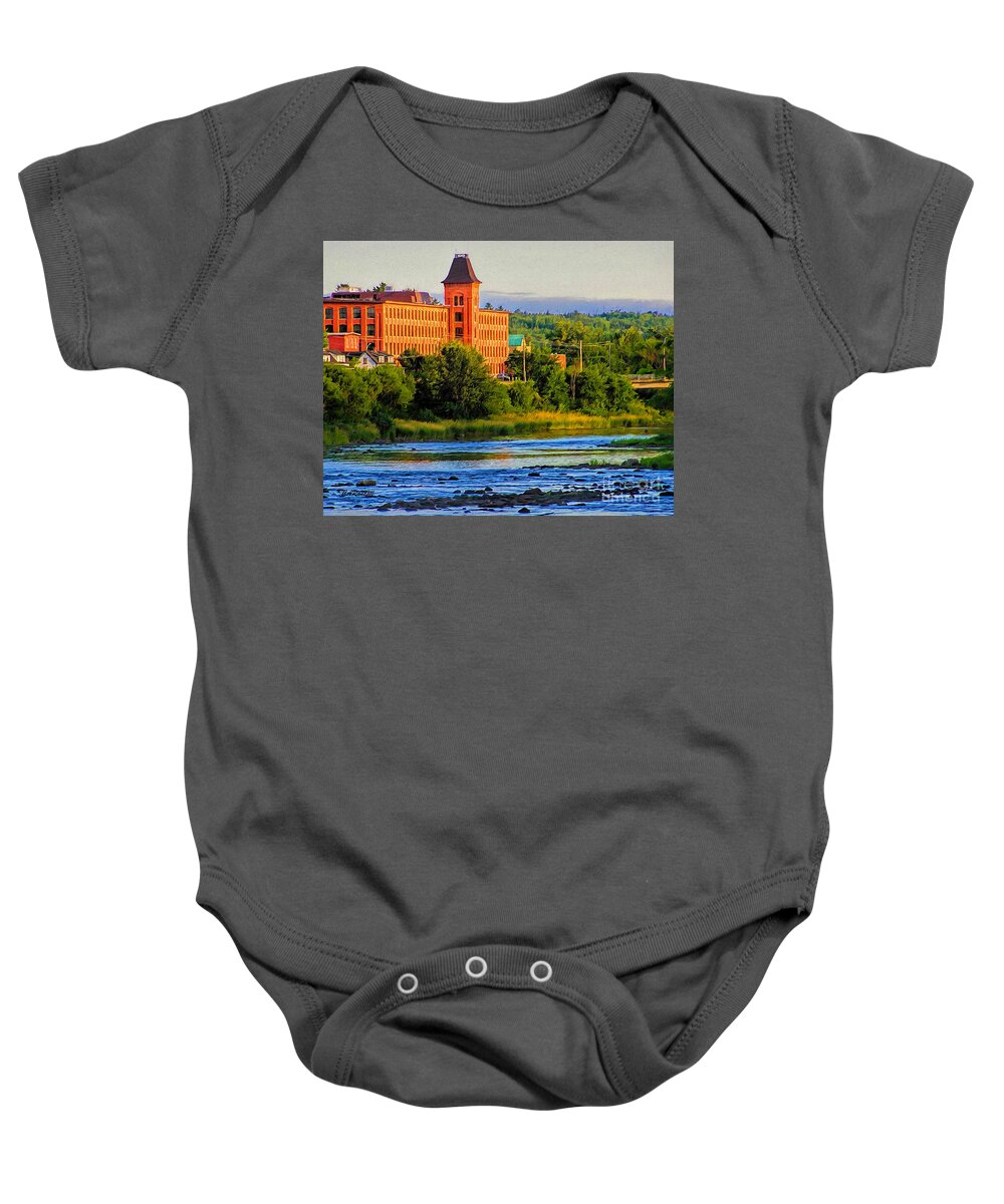 Marysville Baby Onesie featuring the photograph The Boss' Mill #1 by Carol Randall