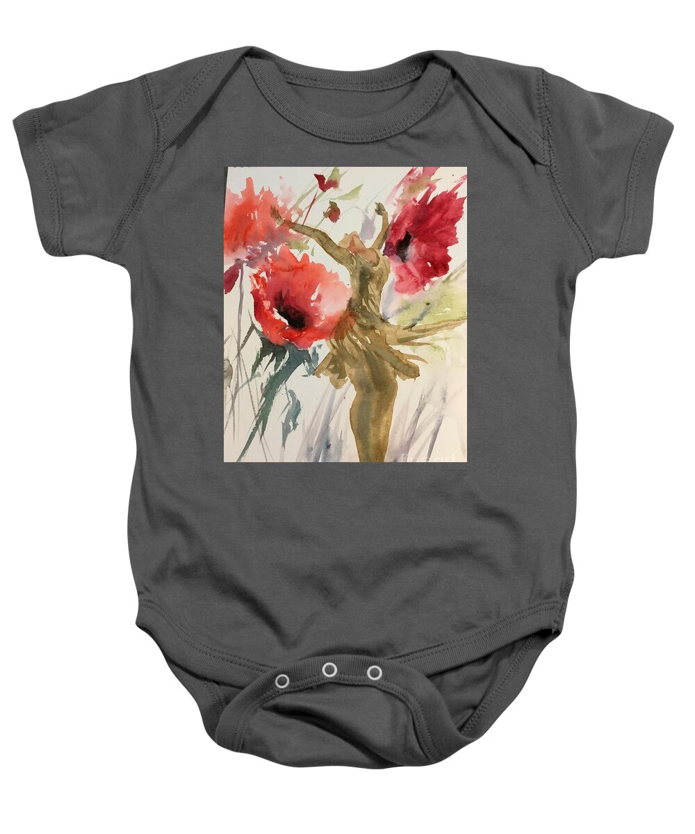 1362019 Baby Onesie featuring the painting 1362019 by Han in Huang wong