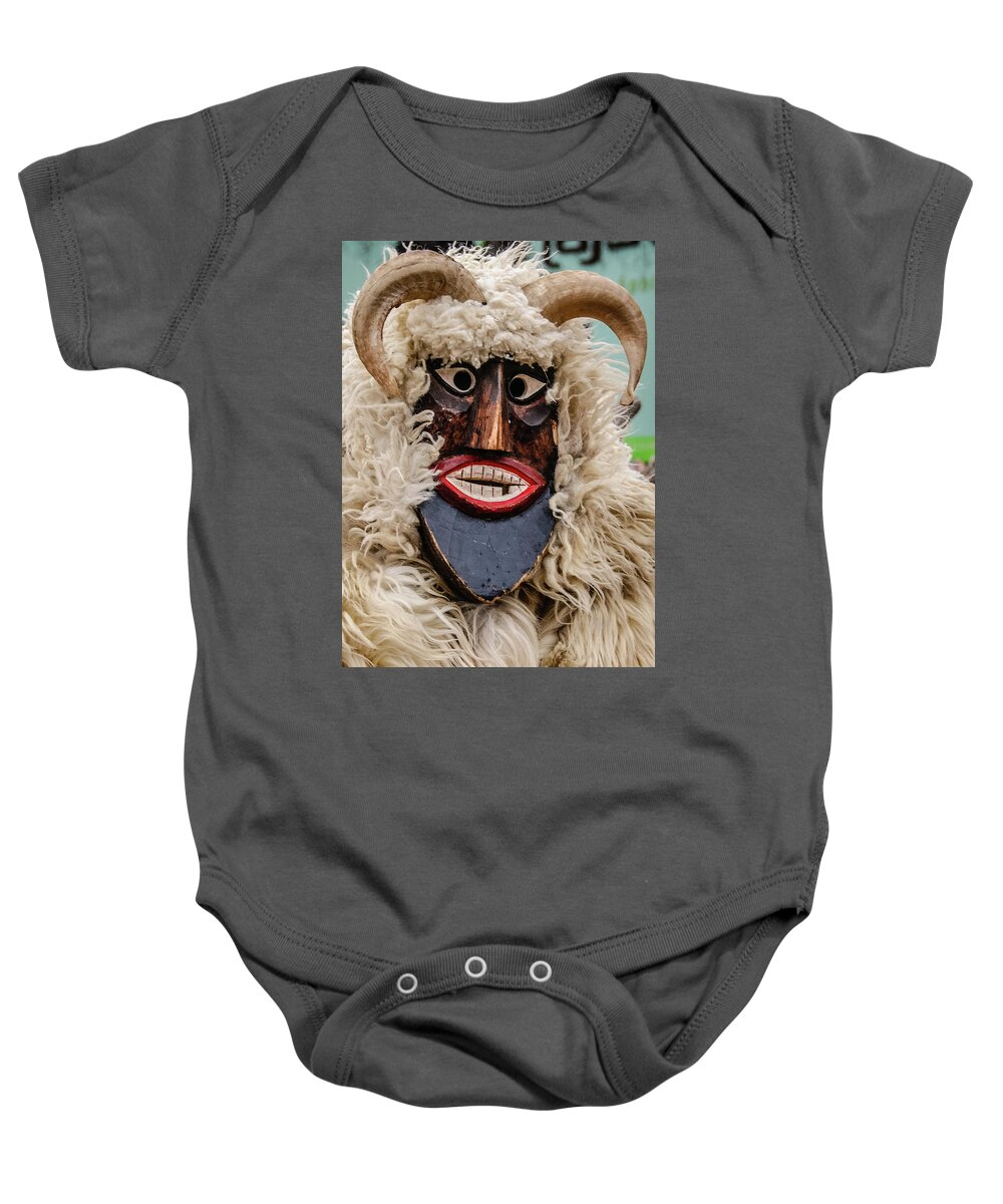 Horned Baby Onesie featuring the photograph Hungarian Buso #3 by Tito Slack