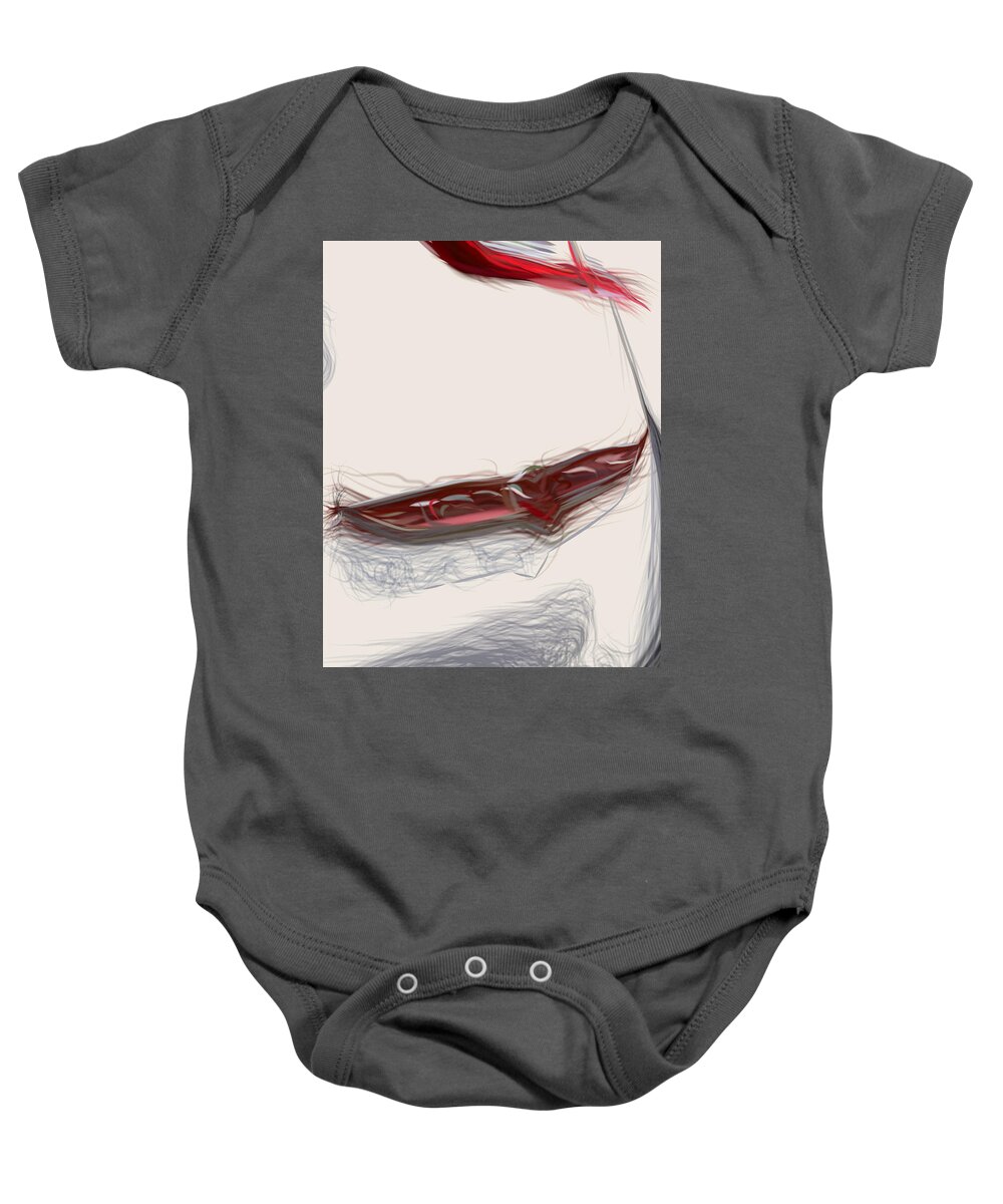 Jeep Baby Onesie featuring the digital art Jeep Grand Cherokee Trailhawk Drawing #6 by CarsToon Concept