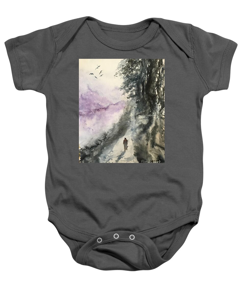 992019 Baby Onesie featuring the painting 992019 by Han in Huang wong