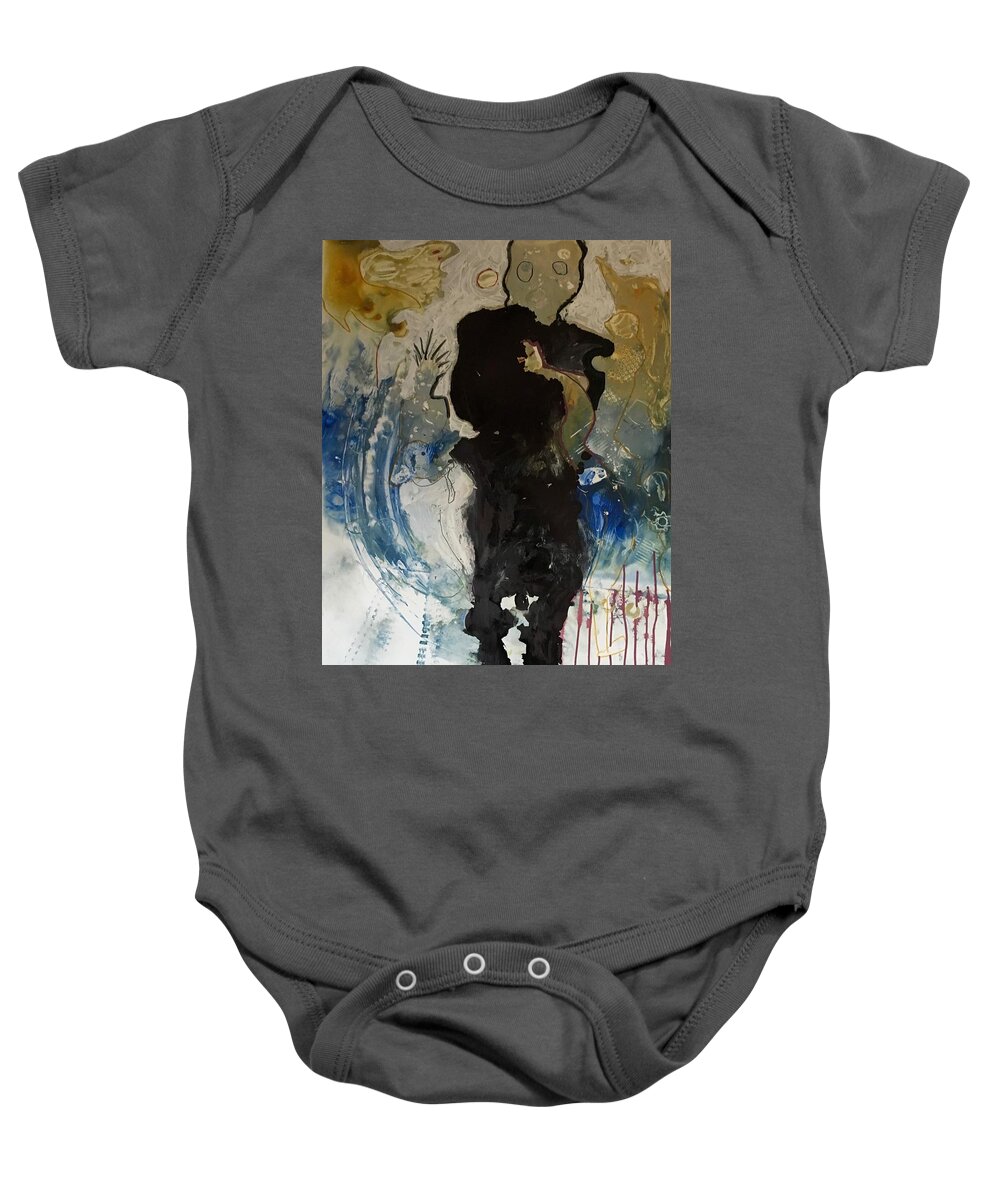 Abstract Baby Onesie featuring the painting A Different Reality by Carole Johnson