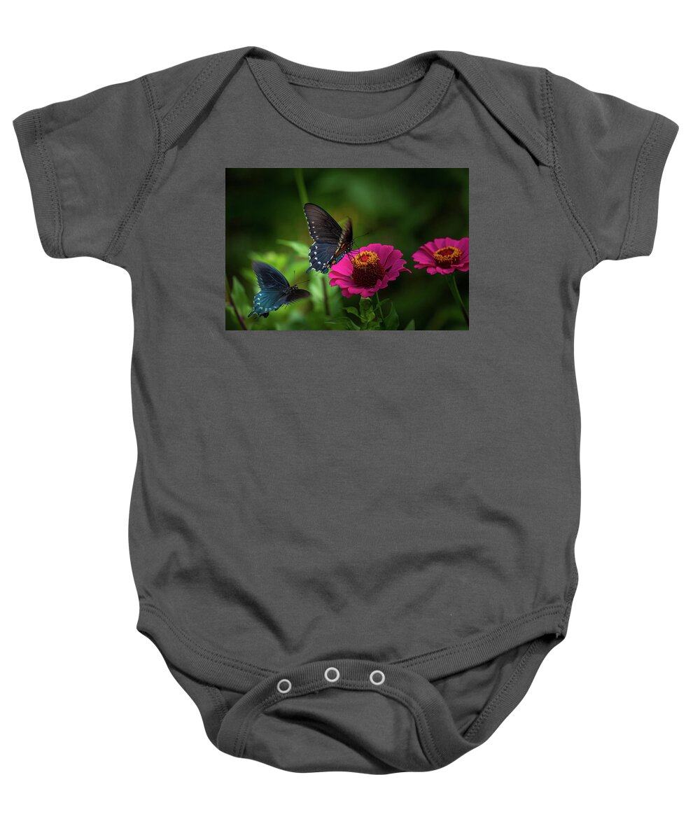Butterfly Baby Onesie featuring the photograph A Pair of Butterfiles by Allin Sorenson