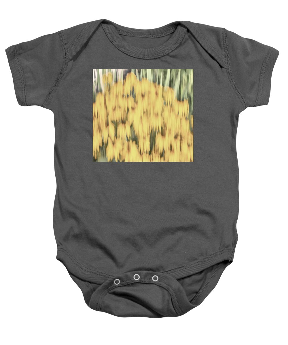 Sunflowers Baby Onesie featuring the photograph Abstract Rudbeckia 2018-2 by Thomas Young