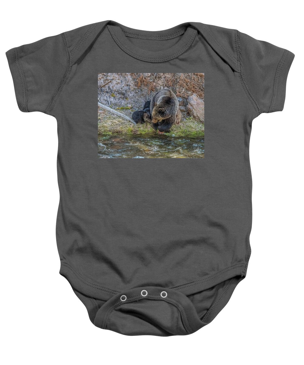 Bear Baby Onesie featuring the photograph And One Day You Will Swim by Yeates Photography