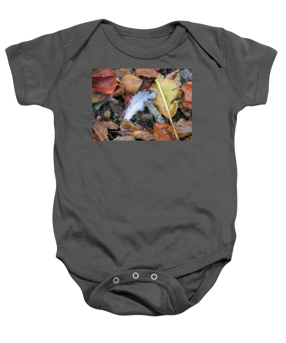 White Feather Baby Onesie featuring the photograph Angels Among Us by Vicky Edgerly