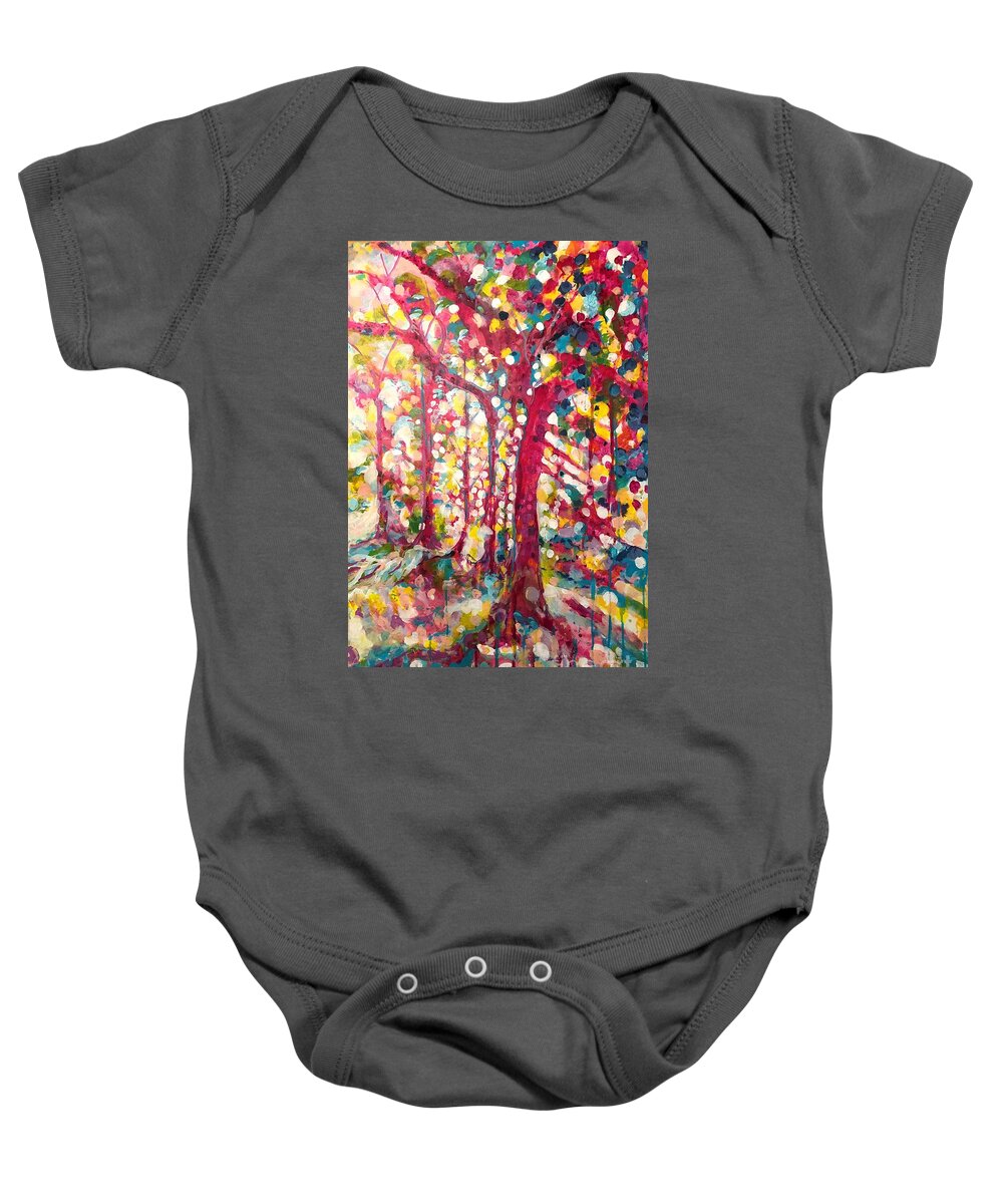 Be The Light Baby Onesie featuring the painting Be The Light by Jacqui Hawk