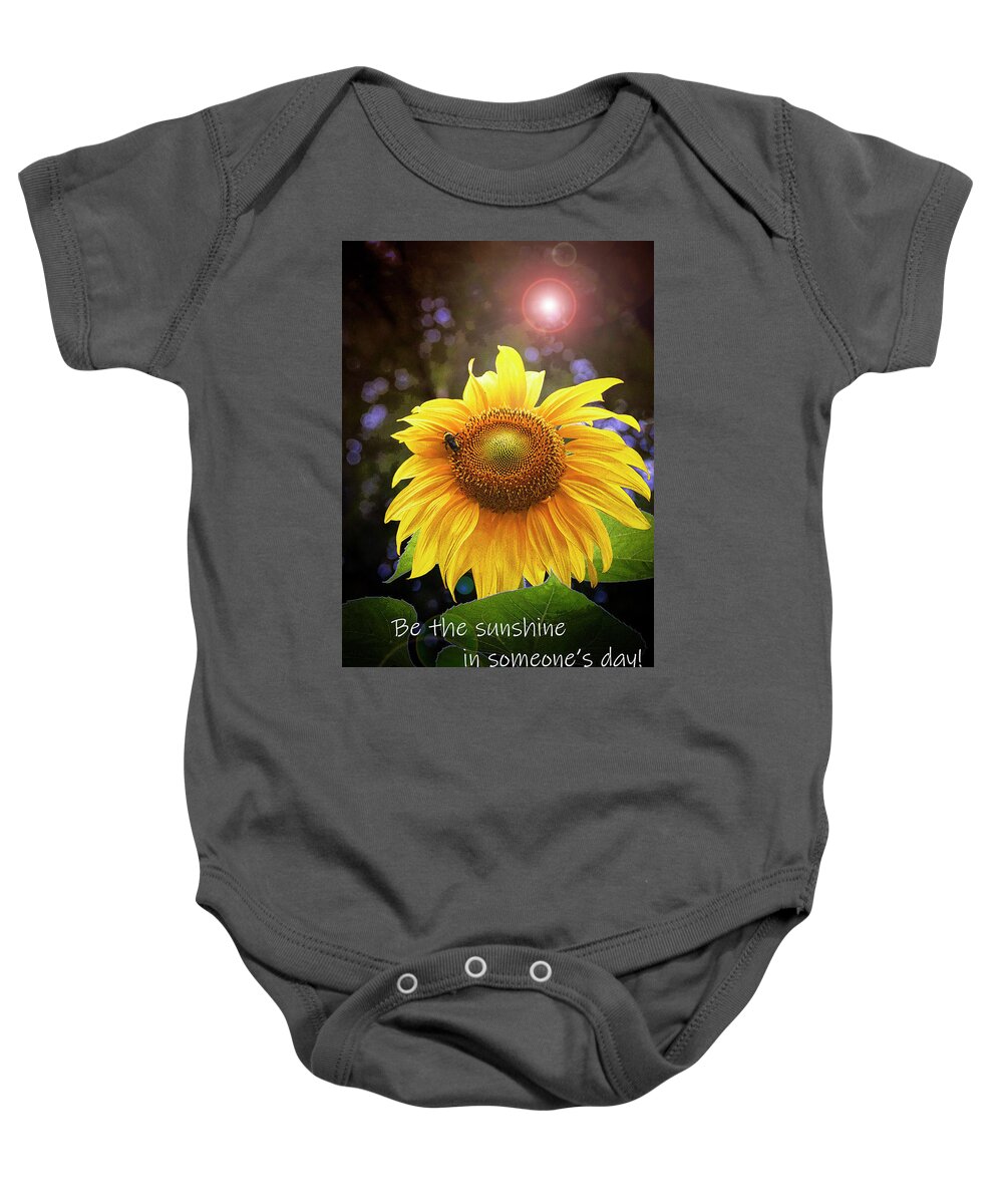 Sunflower Baby Onesie featuring the photograph Be the Sunshine by Ola Allen