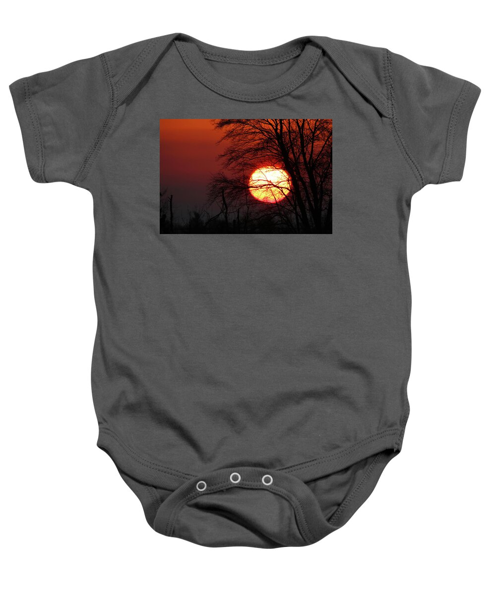 Sun Baby Onesie featuring the photograph Big Sun Up by Brook Burling