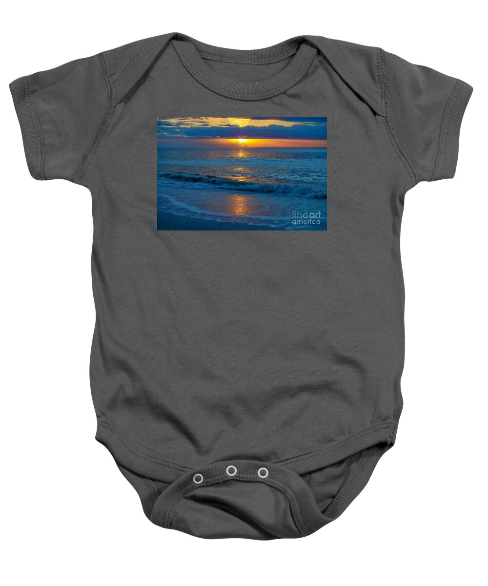 Sunrise Baby Onesie featuring the photograph Brilliant Sunrise by Susan Rydberg