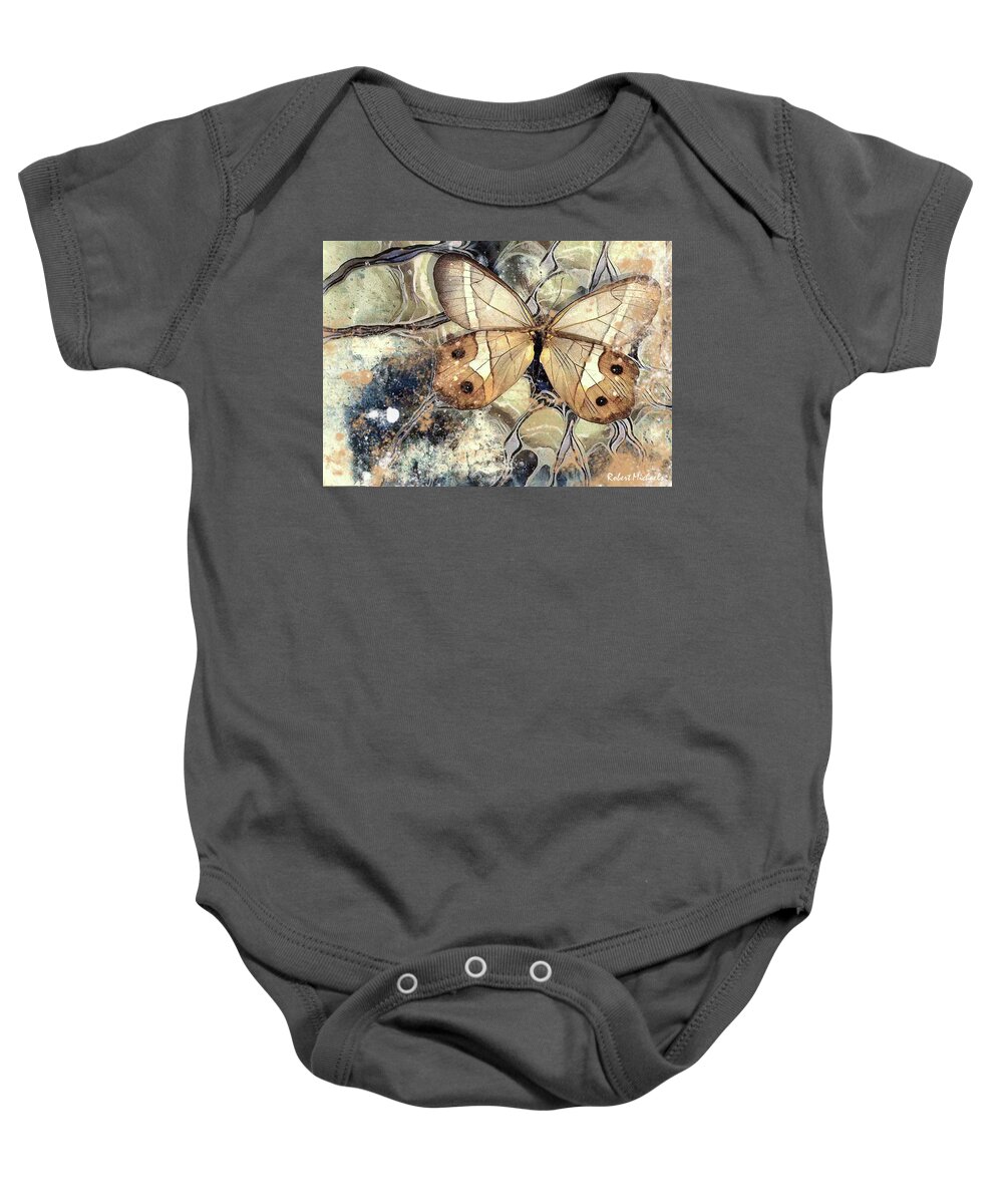Butterfly Baby Onesie featuring the photograph Brown Wings by Robert Michaels