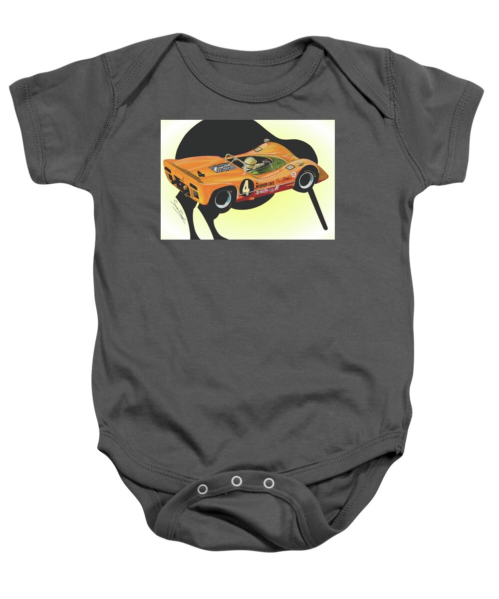 Watercolour Baby Onesie featuring the painting Canam Kiwi by Simon Read