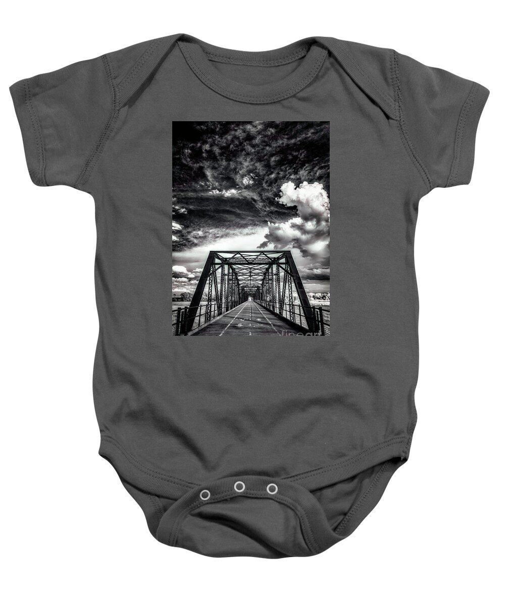 Bridge Baby Onesie featuring the photograph Cedar Avenue Bridge by Bill Frische