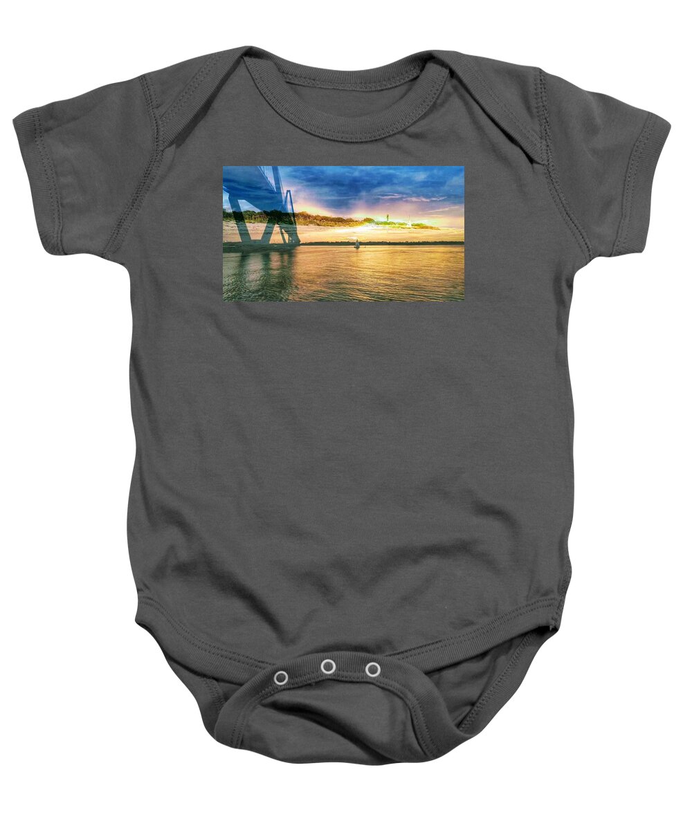 Sailboat Baby Onesie featuring the photograph Charleston Harbor SC by Sherry Kuhlkin