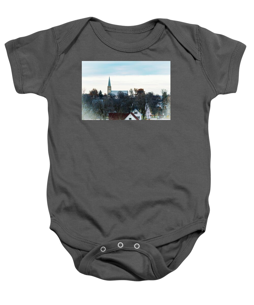 Churches Baby Onesie featuring the photograph Christmas Day Drive by Ed Peterson