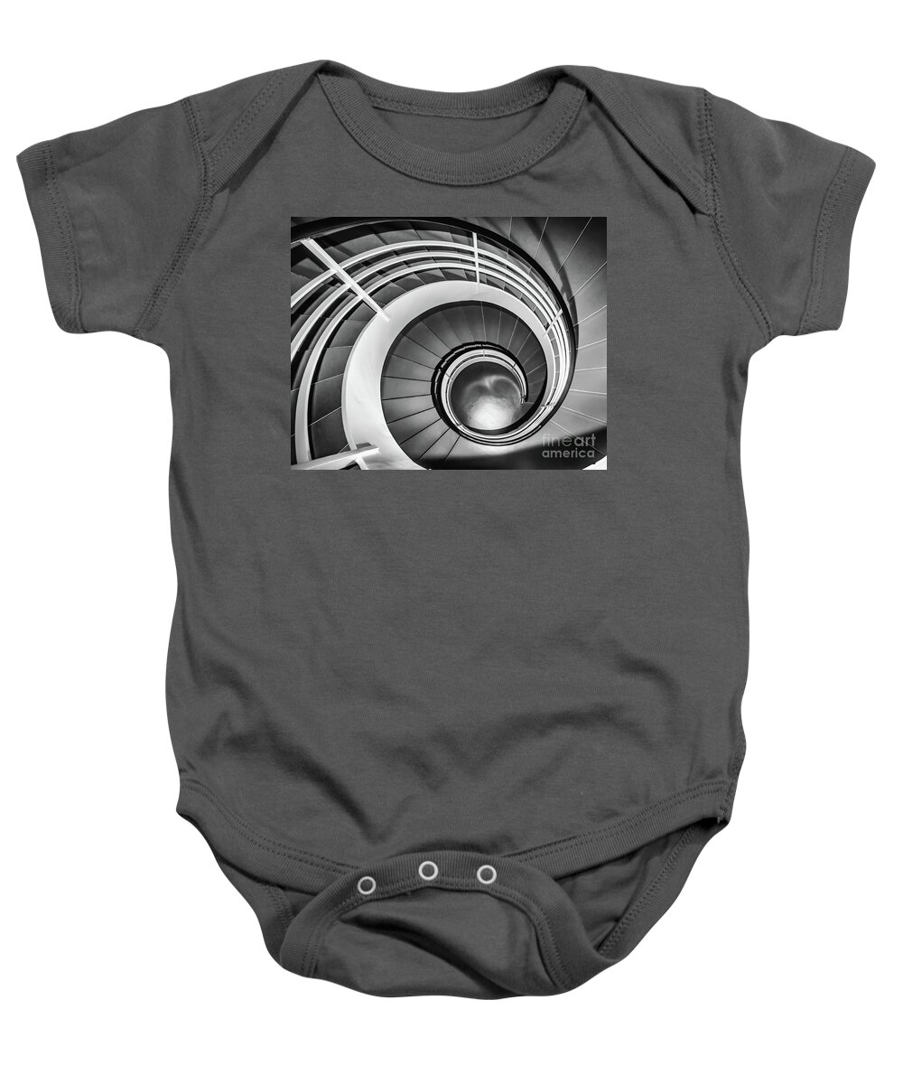 Stairway Baby Onesie featuring the photograph Circular stairway by Lyl Dil Creations
