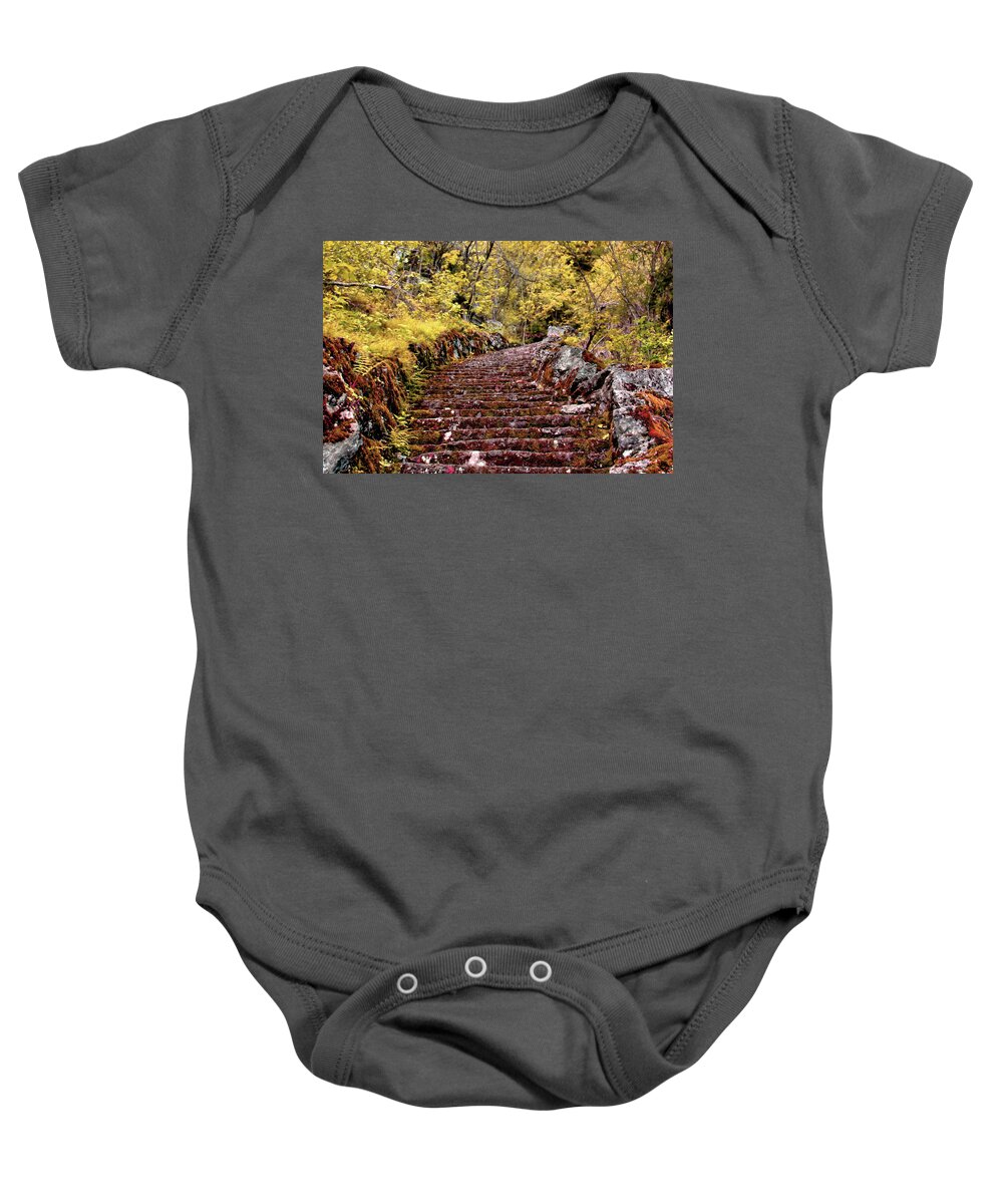 Syracuse Baby Onesie featuring the photograph Clark Reservation Reimagined by Suzanne Stout