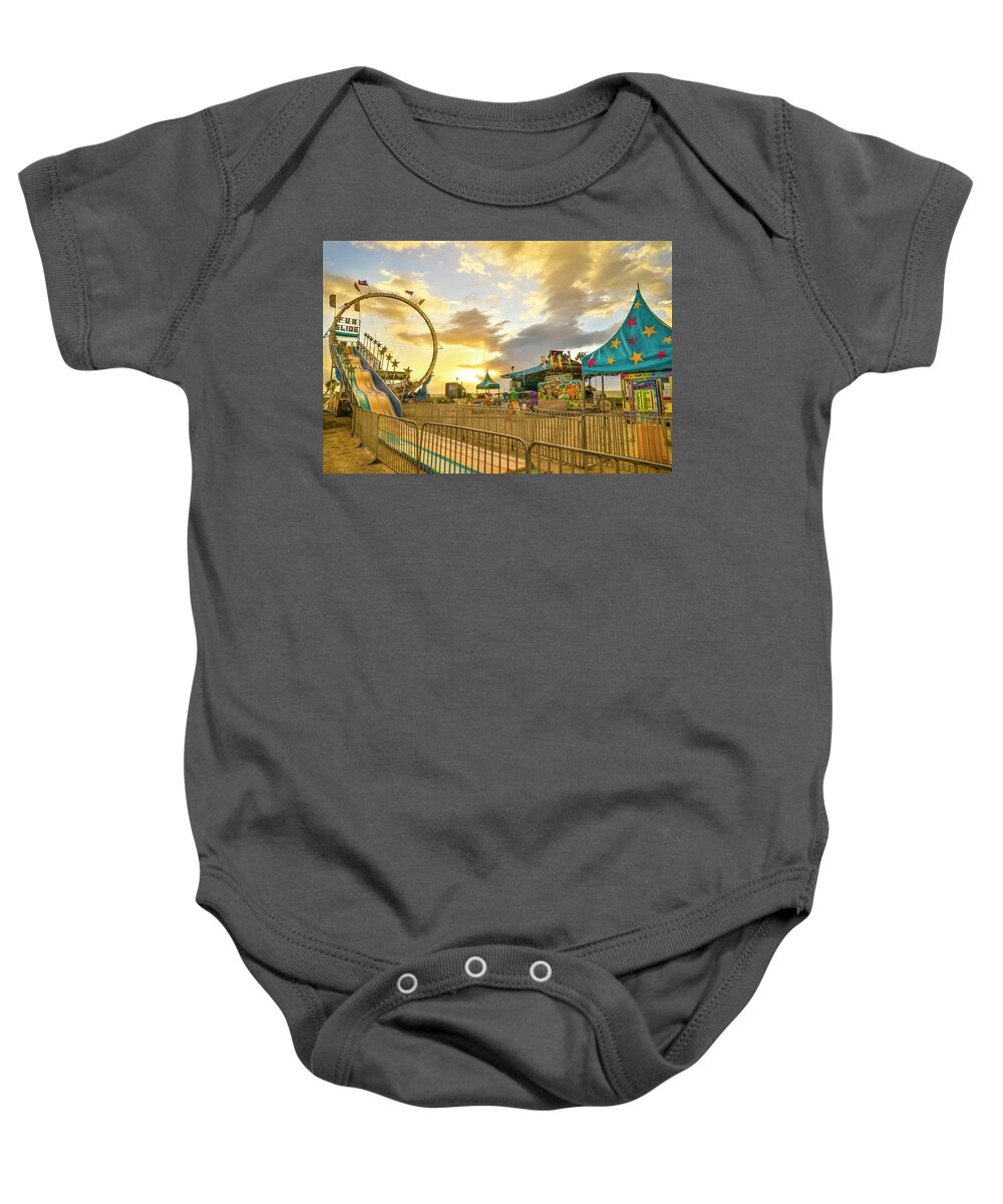 Slide Baby Onesie featuring the photograph Coastal Carnival II by Christopher Rice