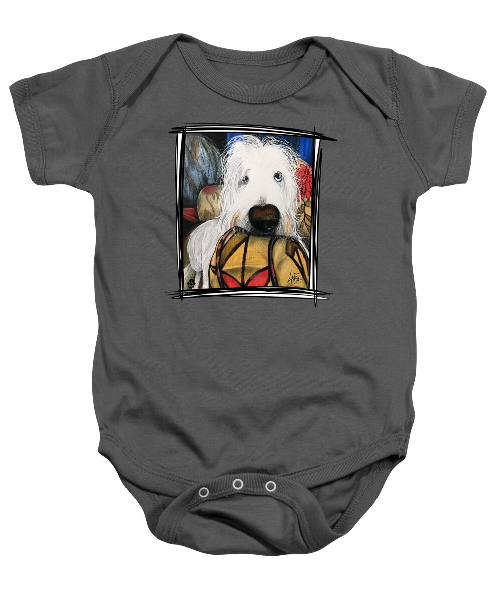 Colella Baby Onesie featuring the drawing Colella 5109 by Canine Caricatures By John LaFree