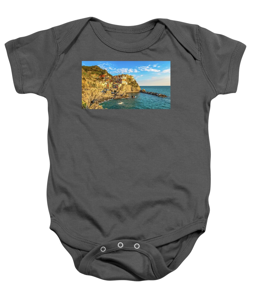 Italy Baby Onesie featuring the photograph Colorful Cinque Terre by Marcy Wielfaert