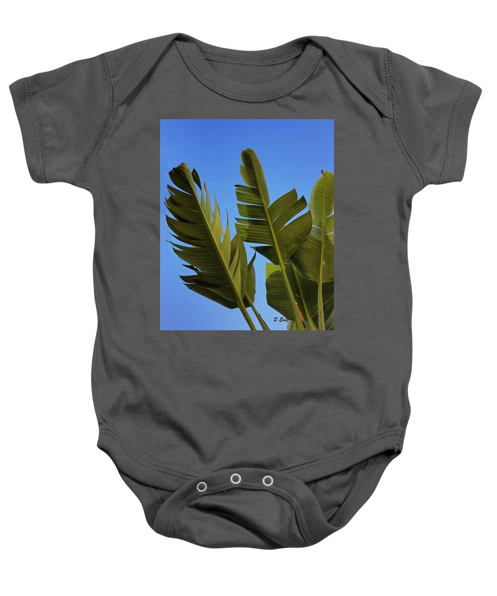 Landscape Baby Onesie featuring the mixed media Colors of the Tropics 300 by Sharon Williams Eng