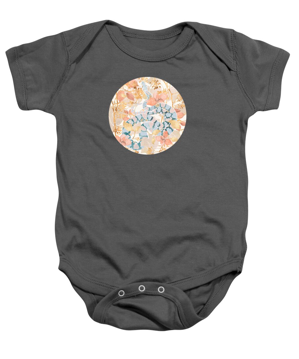 Coral Baby Onesie featuring the digital art Coral Spring Garden by Spacefrog Designs
