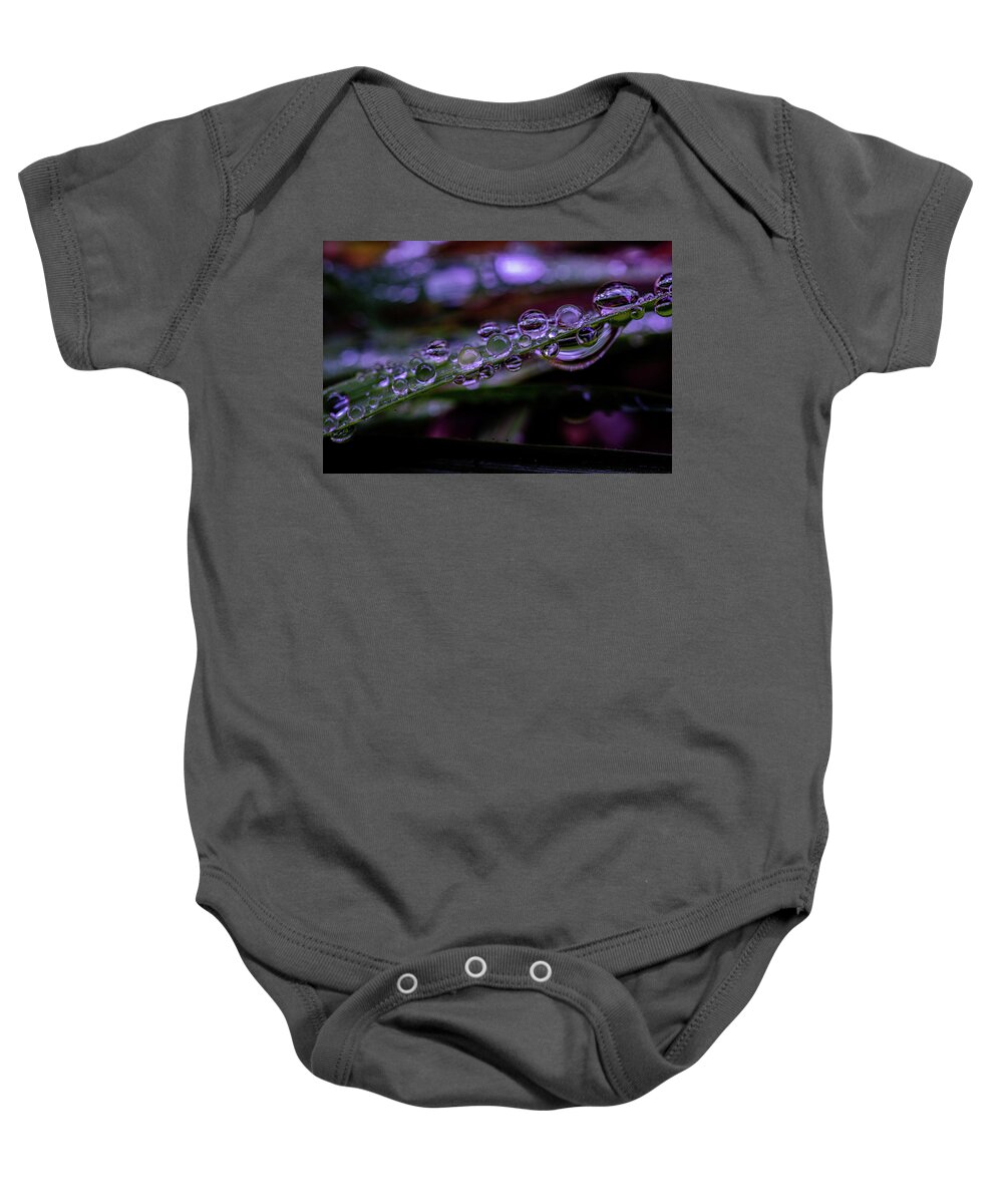 Rain Baby Onesie featuring the photograph Crazy Raindrop Abstract by Linda Howes