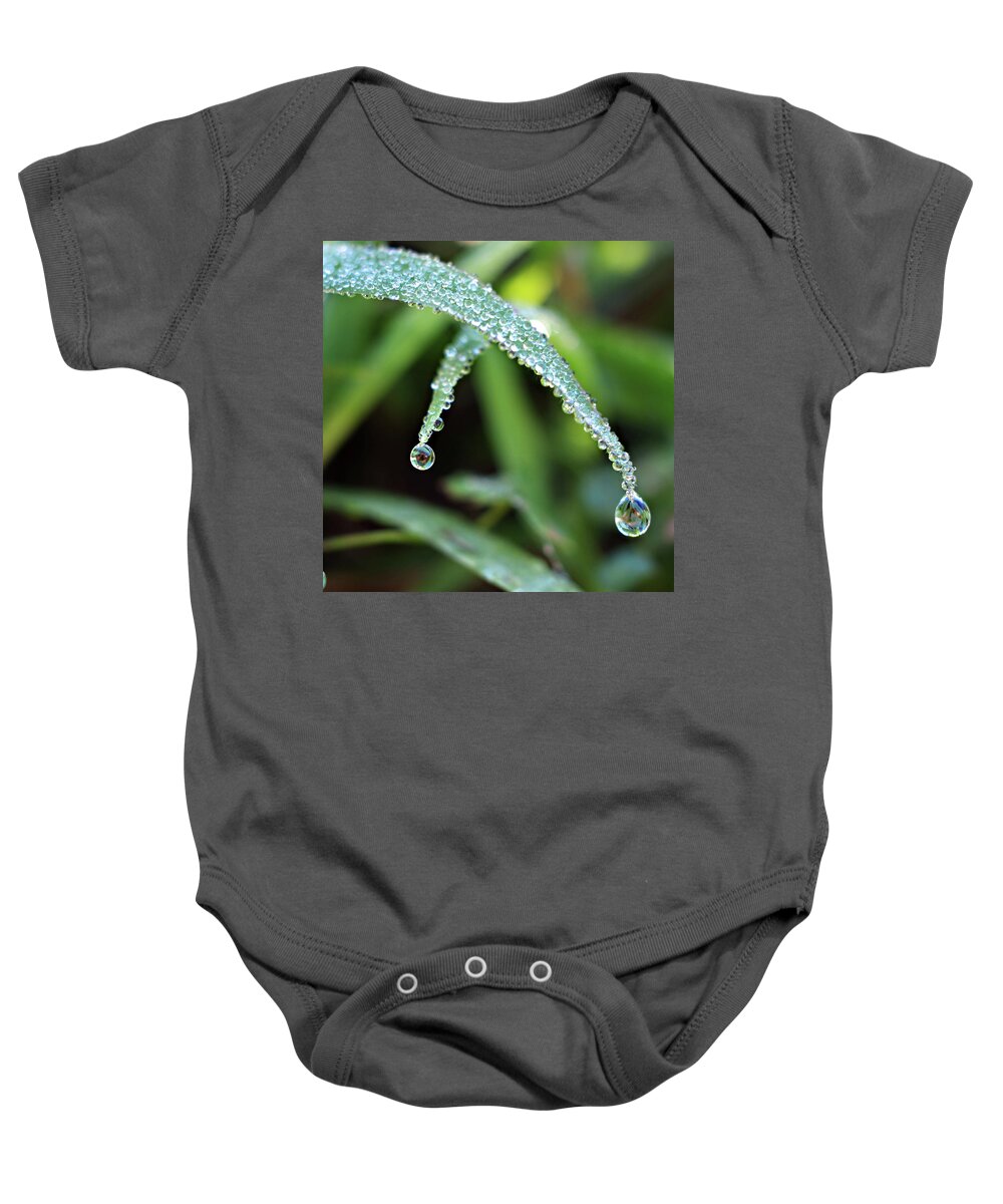Two Grass Baby Onesie featuring the photograph Crossing over by Michelle Wermuth
