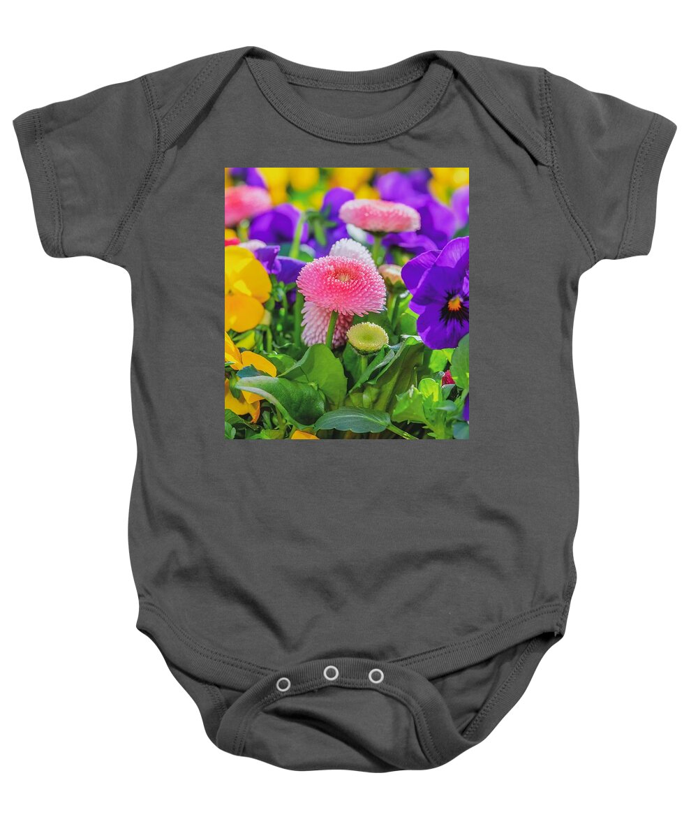 Cute Baby Onesie featuring the photograph Cute Flowers by Top Wallpapers
