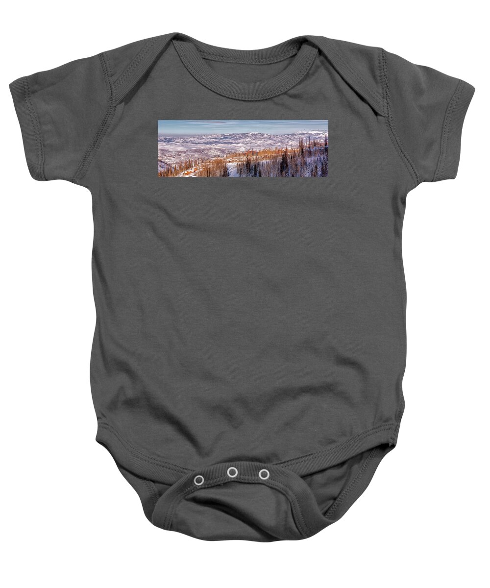 Park City Baby Onesie featuring the photograph Deer Valley Vista by Donna Twiford