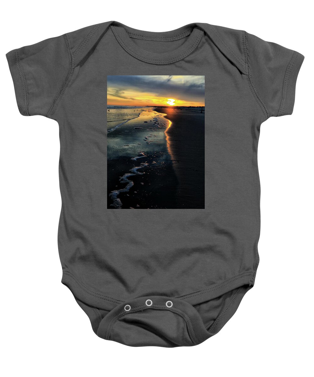 Sunset Baby Onesie featuring the photograph Don't let the Sun catch you crying by John Loreaux