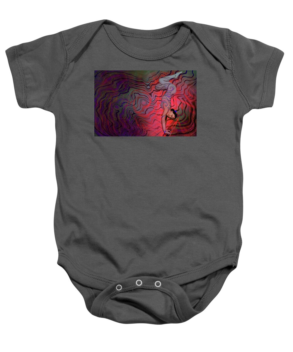 Handstand Painting Baby Onesie featuring the painting Dynamic Color2 by Jeremy Robinson
