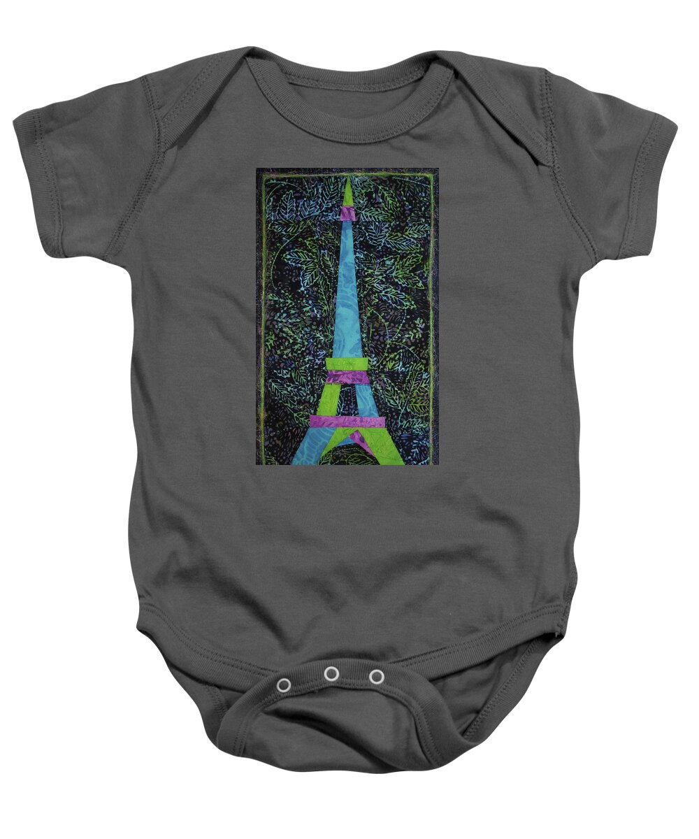  Baby Onesie featuring the tapestry - textile Eiffel Tower by Pam Geisel