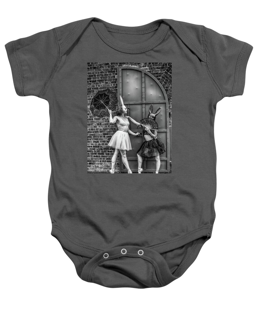Surreal Baby Onesie featuring the photograph Fantasy in Brooklyn 5 by Alan Goldberg