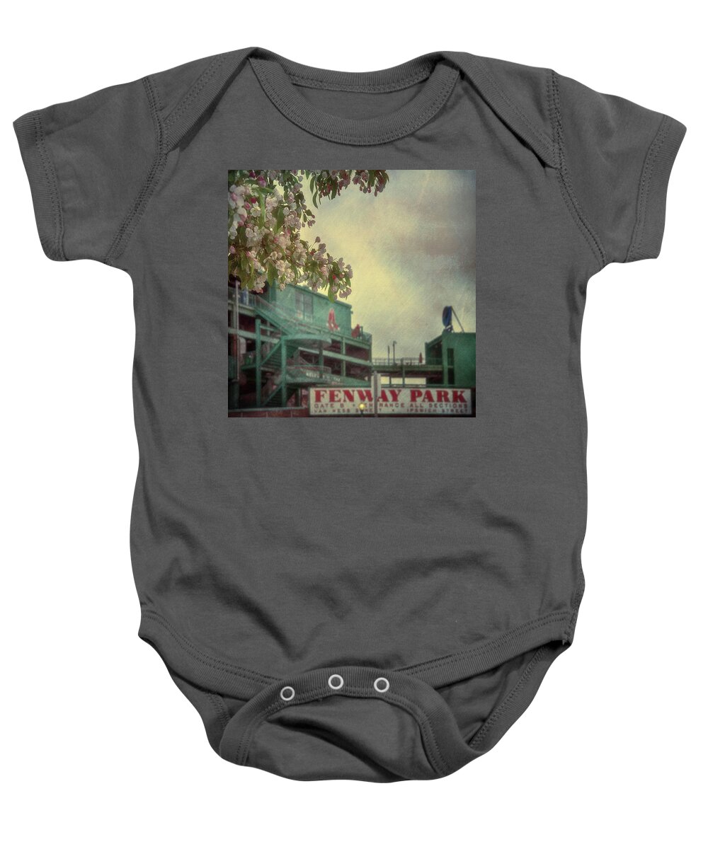 Fenway Park Baby Onesie featuring the photograph Fenway Park Spring by Joann Vitali
