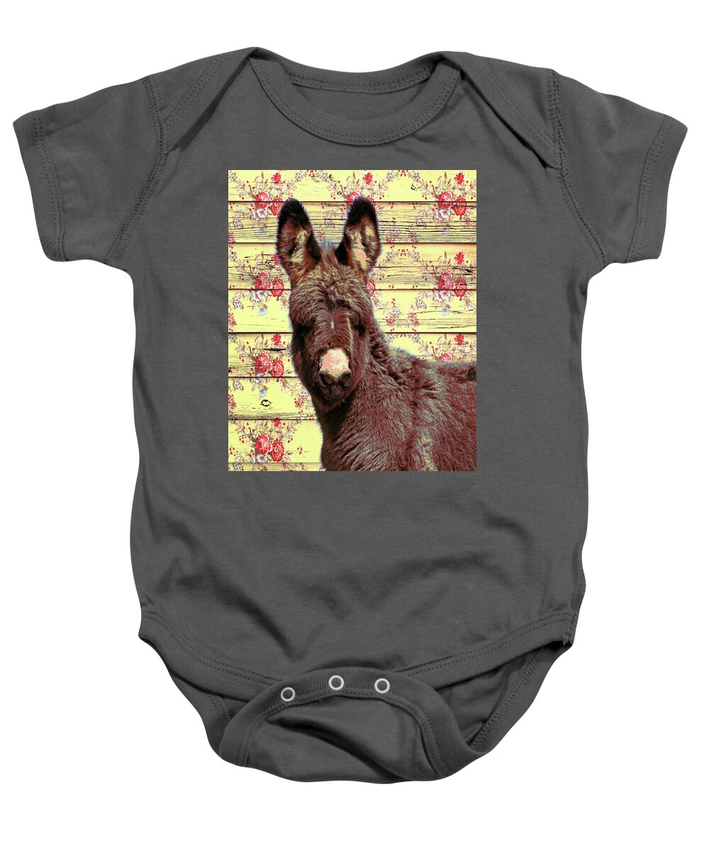 Wild Burros Baby Onesie featuring the photograph Flower by Mary Hone