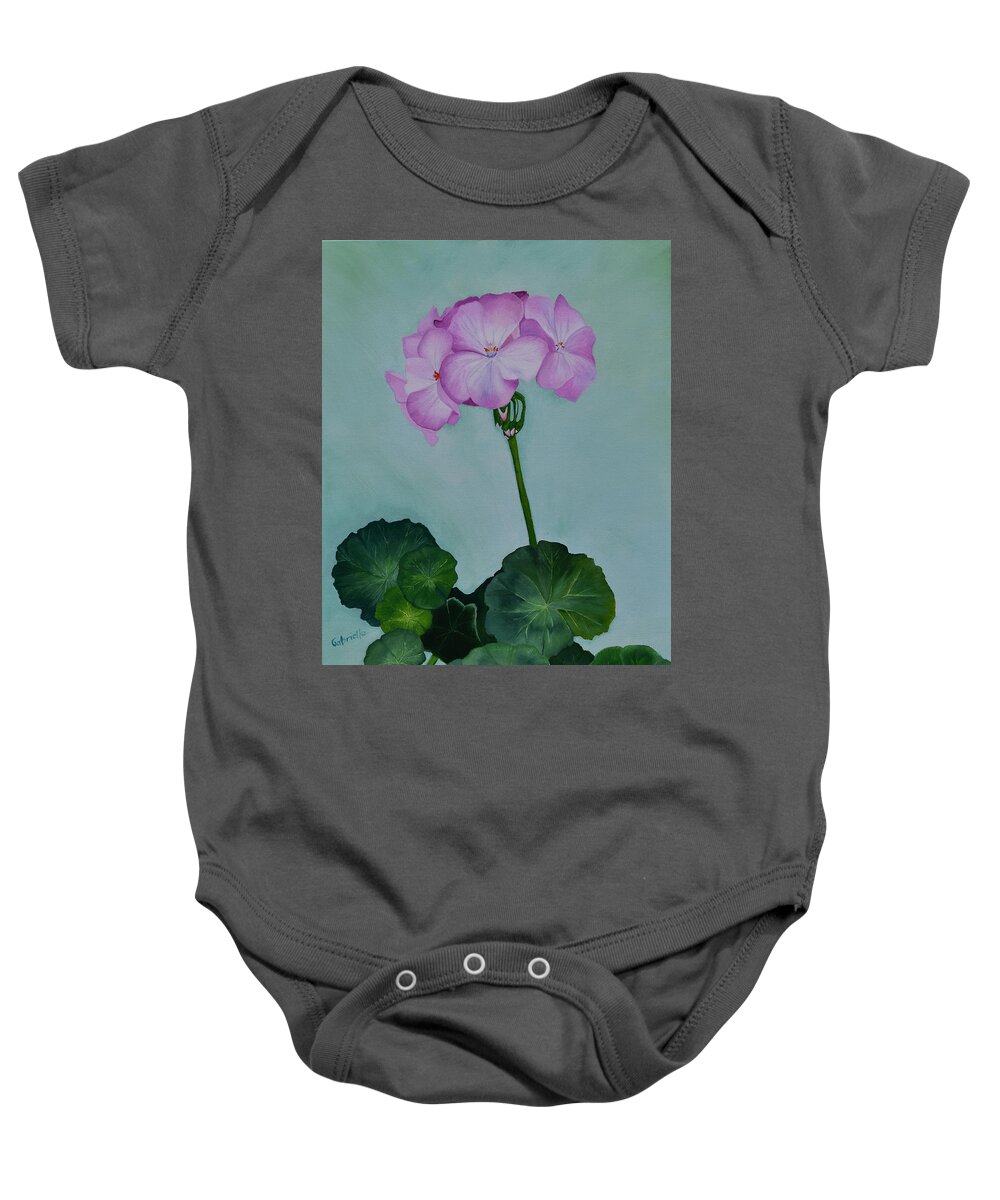 Flowers Baby Onesie featuring the painting Flowers by Gabrielle Munoz