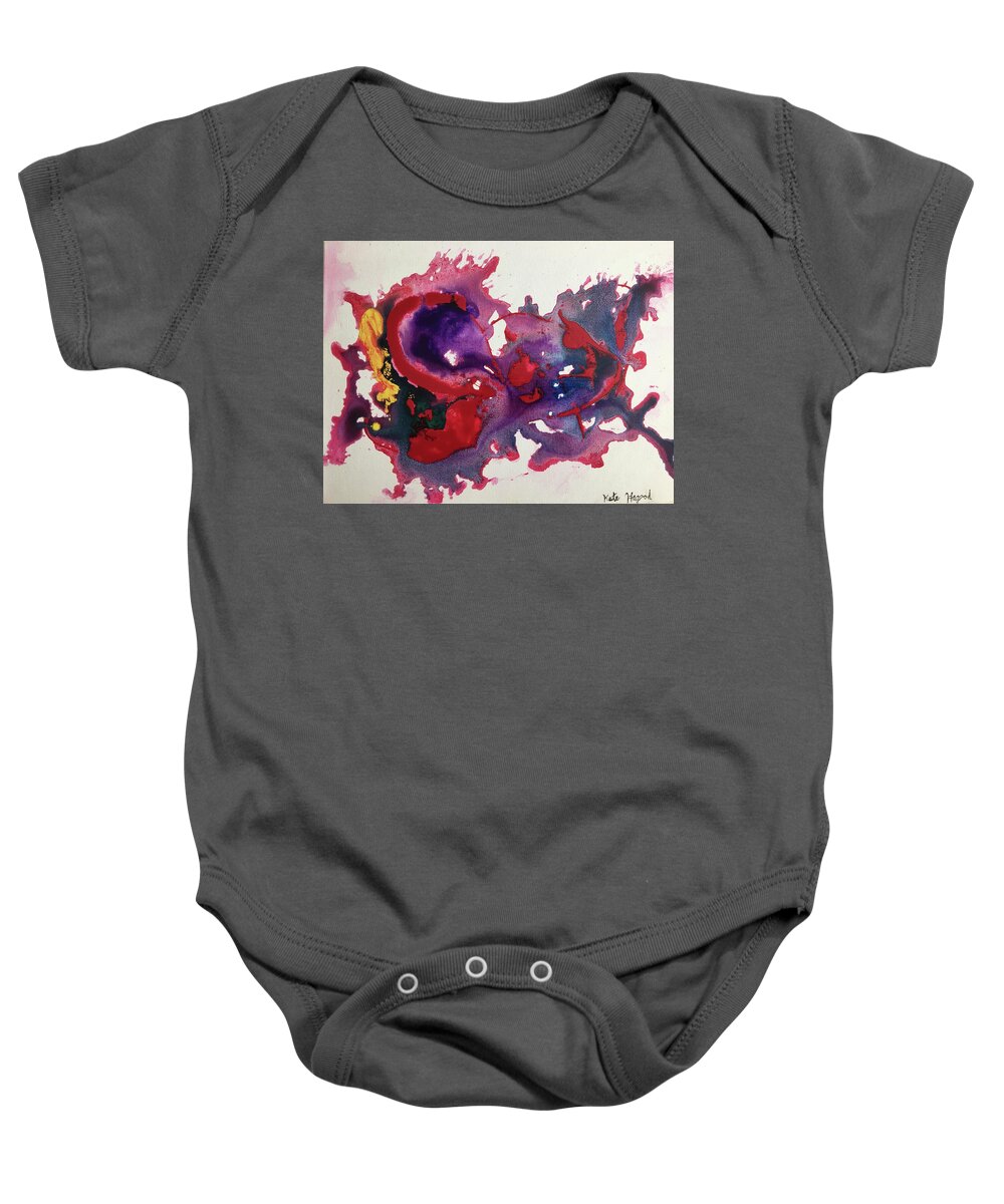  Baby Onesie featuring the painting Flowing Art by Kate by Lew Hagood